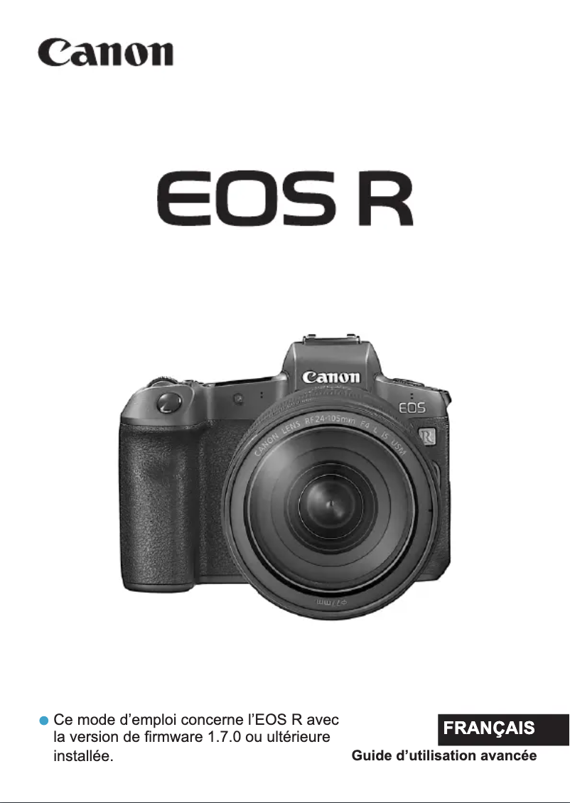 Page 1 de la notice Manuel utilisateur Canon EOS R