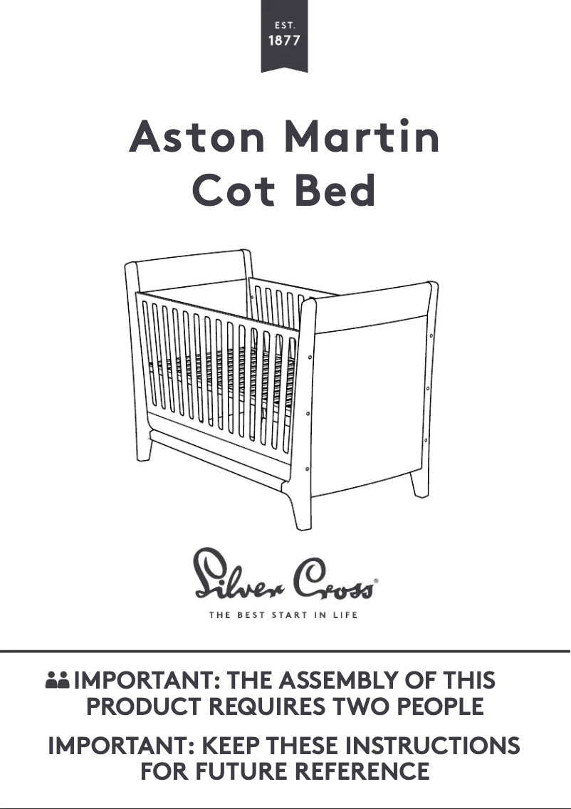Page 1 de la notice Manuel utilisateur Silver Cross Aston Martin Cot Bed