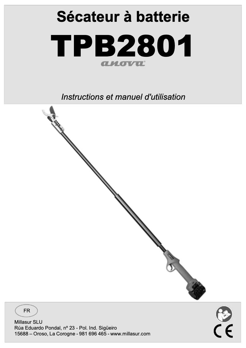 Imagen de la primera página del manual del dispositivo TPB2801