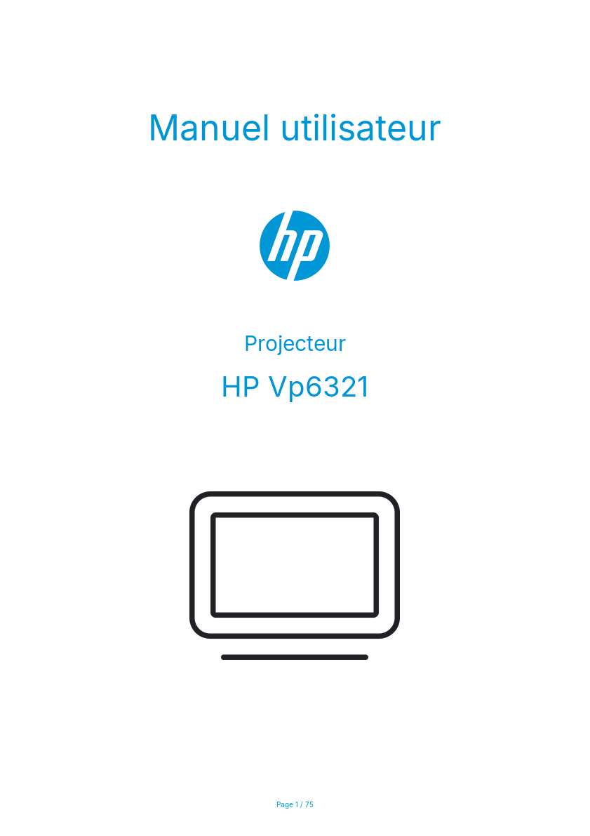 Image de la première page du manuel de l'appareil Vp6321