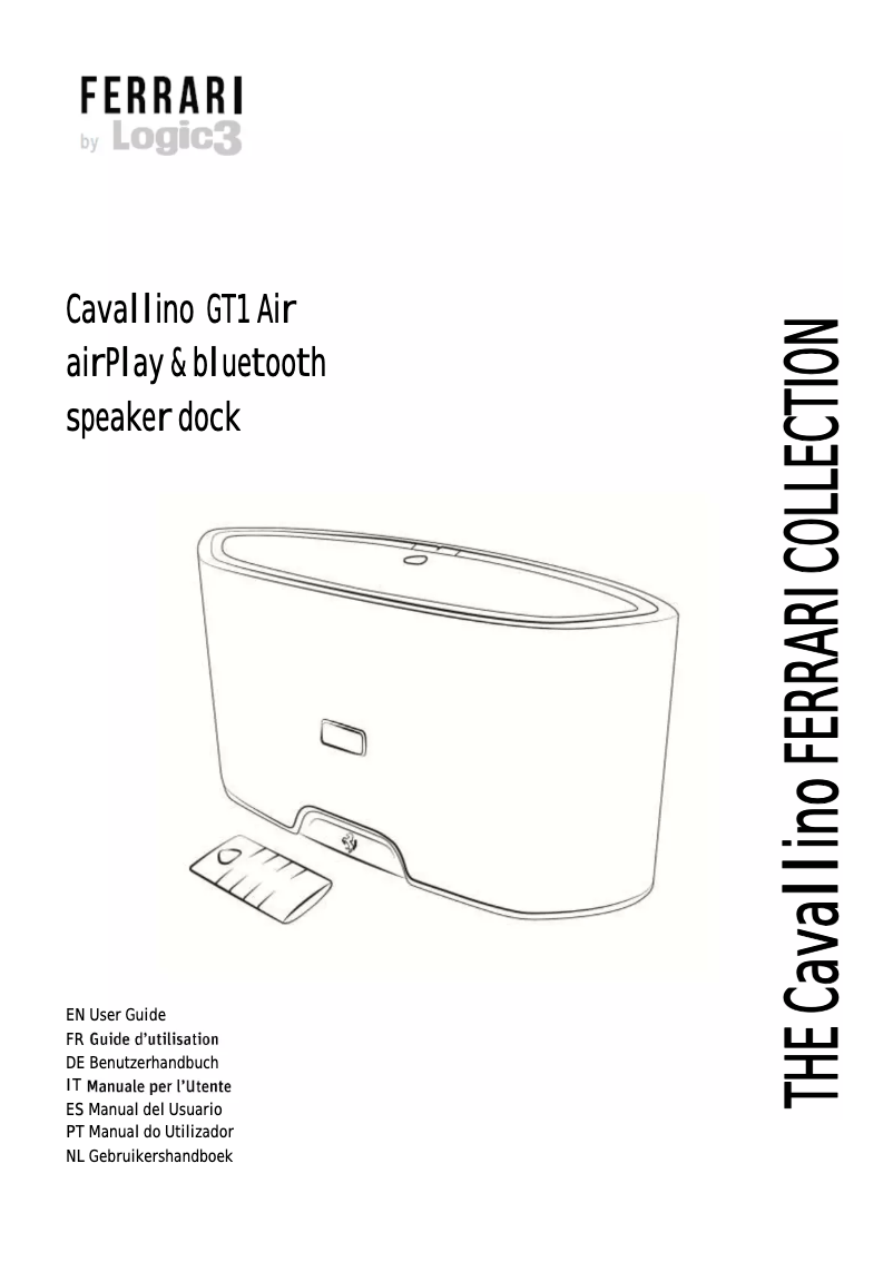Page 1 de la notice Manuel utilisateur Ferrari by Logic3 Cavallino GT1Air