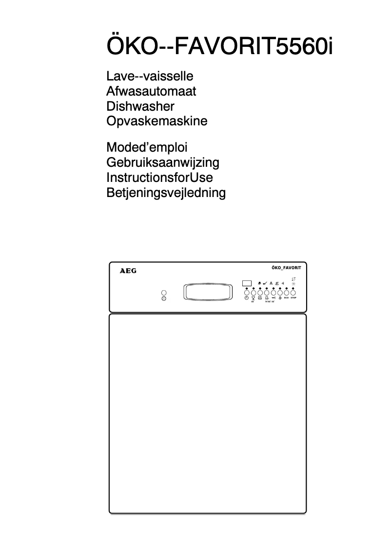 Page n°1 - Manuel utilisateur AEG-Electrolux Favorit 5560 I
