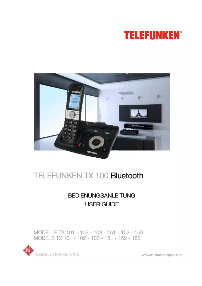 Image de la première page du manuel de l'appareil TX100