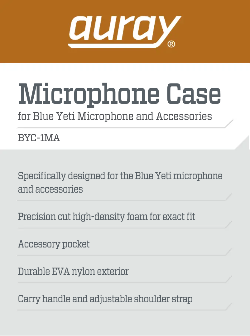 Page 1 de la notice Manuel utilisateur Auray BYC-1MA