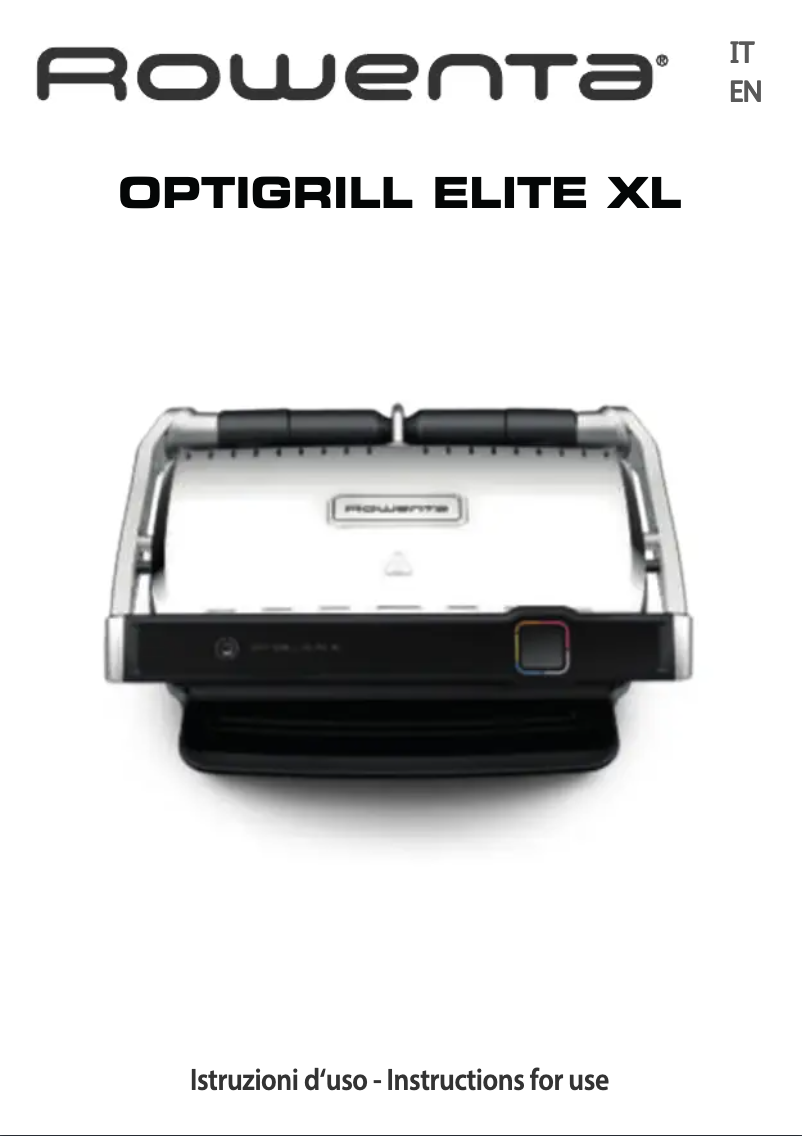 Image de la première page du manuel de l'appareil Optigrill Elite XL GR760D