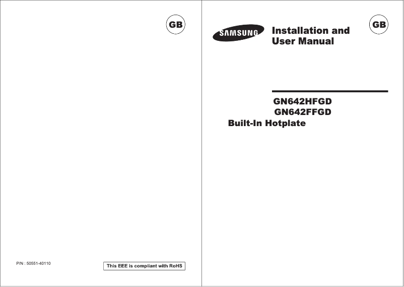 Page 1 de la notice Manuel utilisateur Samsung GN642HFGD