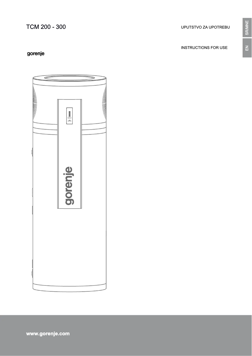 Page 1 de la notice Manuel utilisateur Gorenje TCM201ZG
