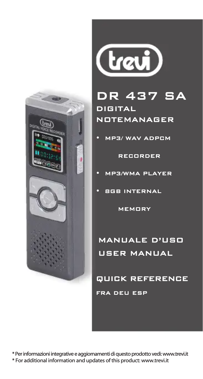 Page n°1 - Manuel utilisateur Trevi DR 437 SA