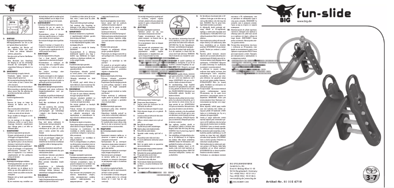 Page 1 de la notice Manuel utilisateur BIG Fun Slide