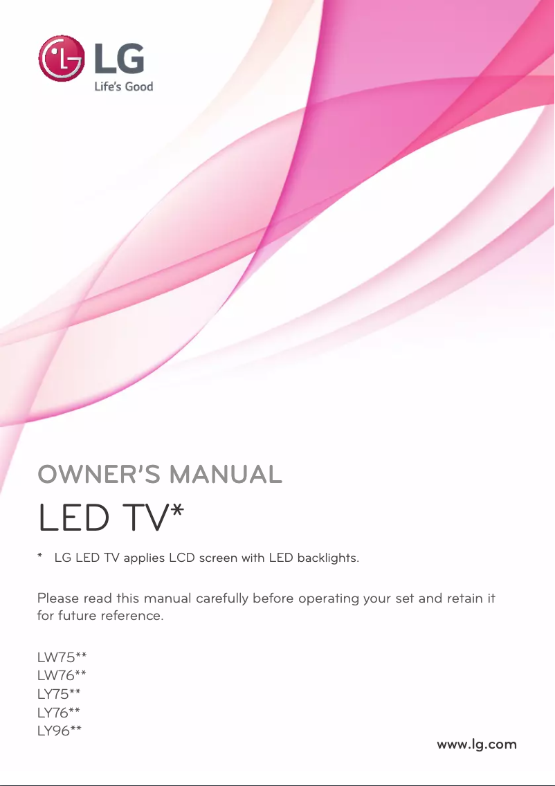 Image de la première page du manuel de l'appareil 32LY761H