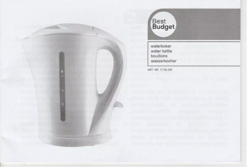 Page 1 de la notice Manuel utilisateur Best Budget 17.05.295