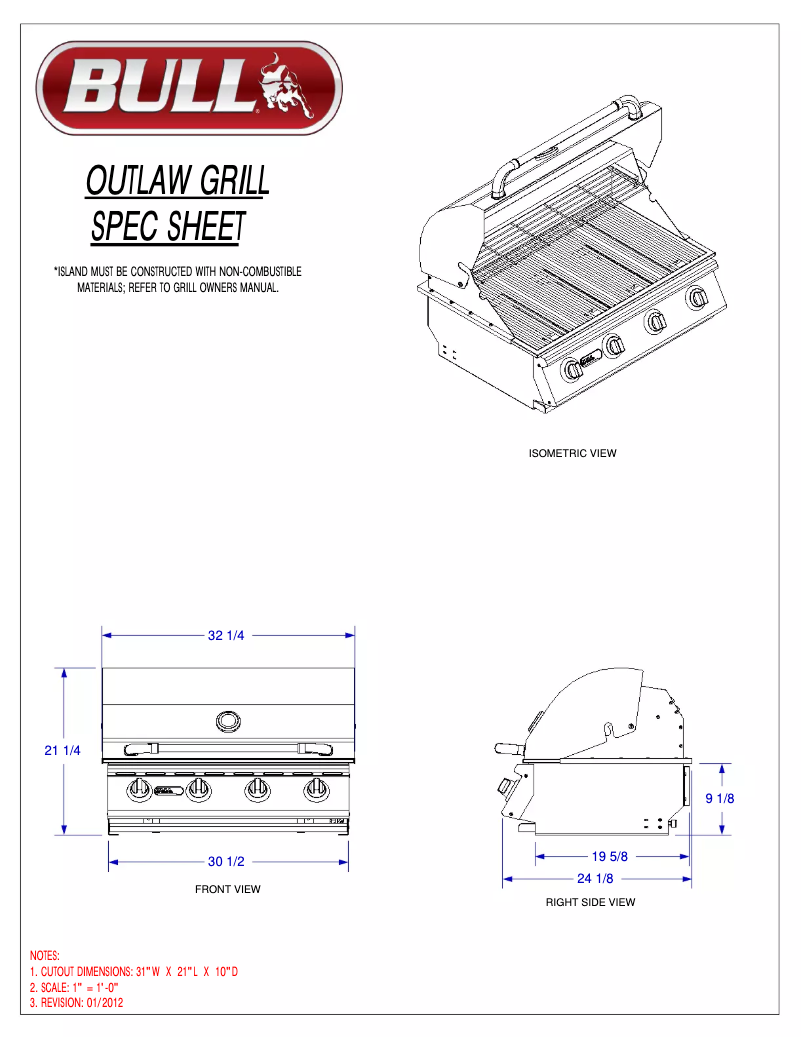 Page 1 of the manual User Manual Bull Outlaw 26038