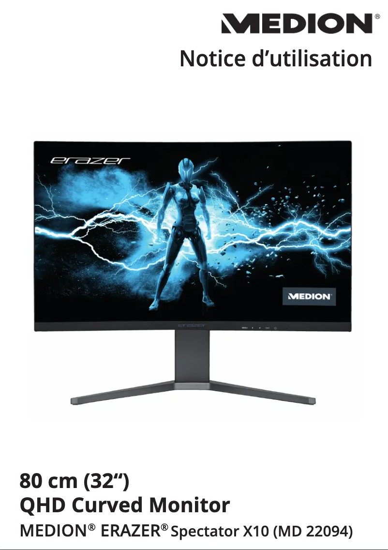 Image de la première page du manuel de l'appareil ERAZER Spectator X10 (MD 22094)