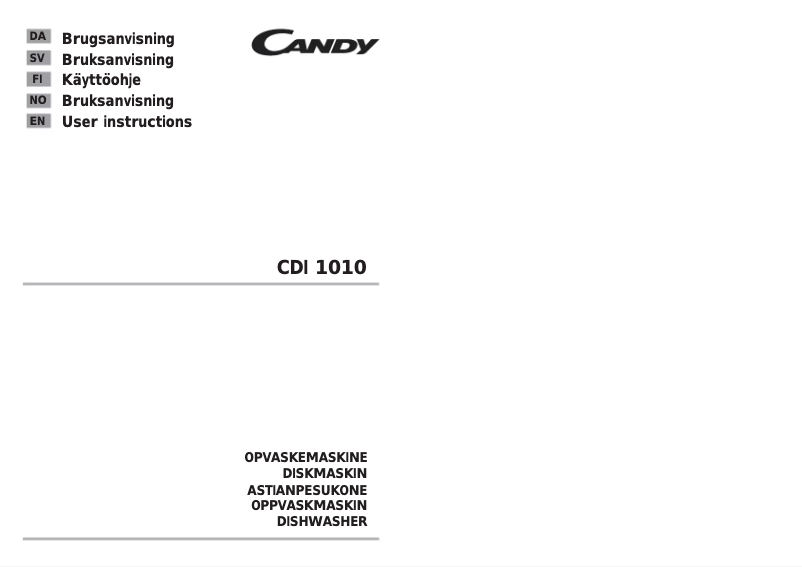 Image de la première page du manuel de l'appareil CDI 1010/1 - S