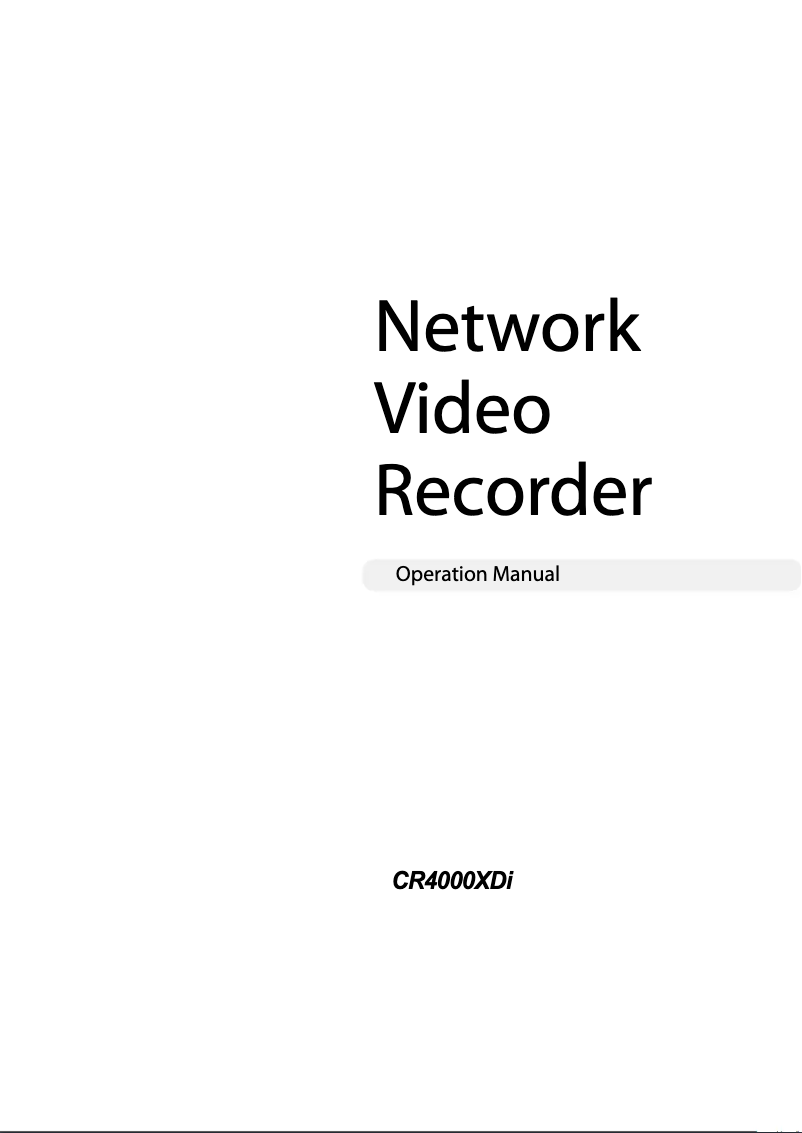 Page n°1 - Manuel utilisateur Costar CR4000XDI