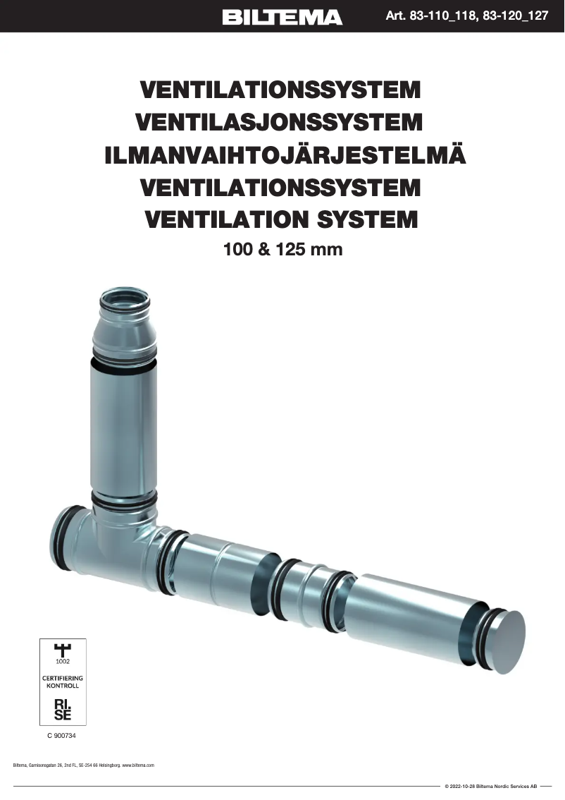 Page n°1 - Manuel utilisateur Biltema 83-118