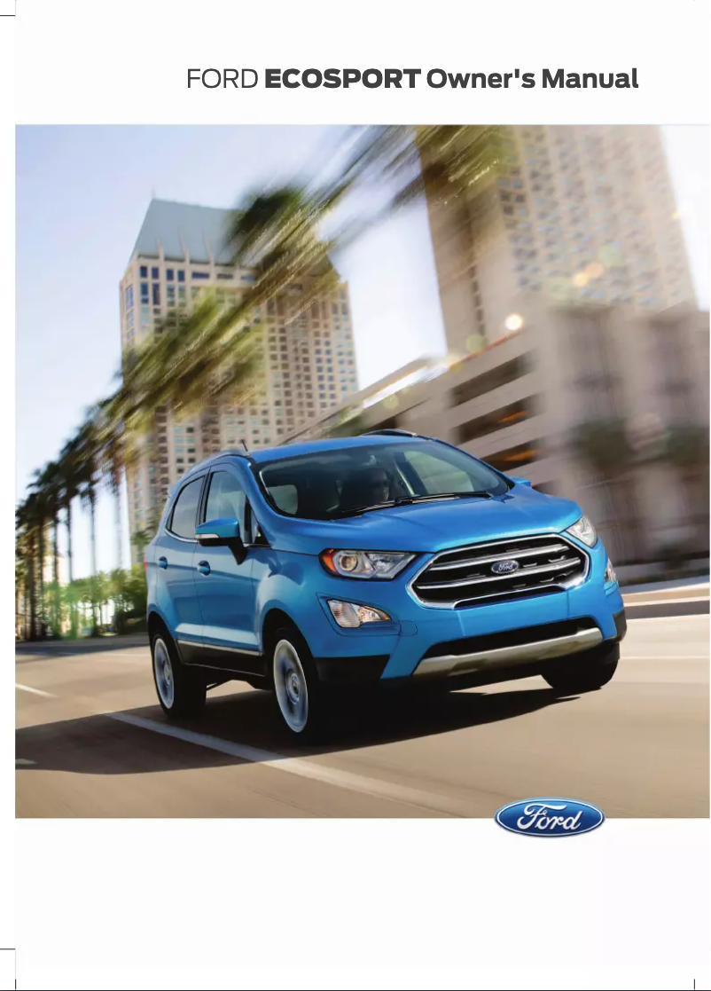 Page n°1 - Manuel utilisateur Ford EcoSport (2018)