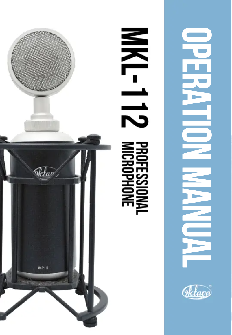 Page n°1 - Manuel utilisateur Oktava MKL-112