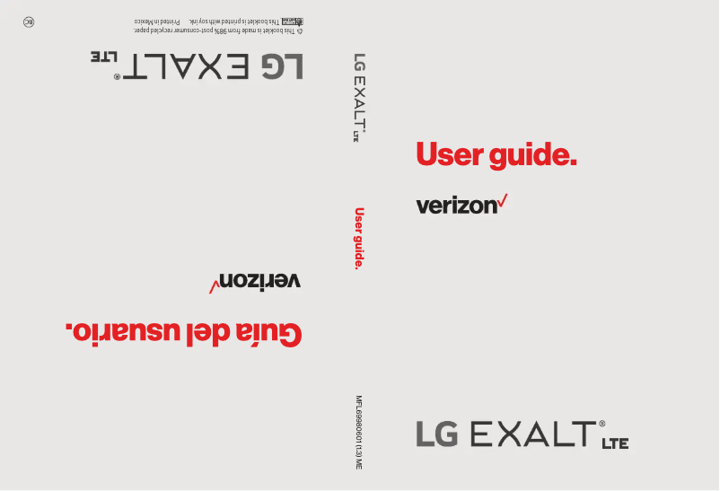 Page 1 de la notice Manuel utilisateur LG Exalt LTE