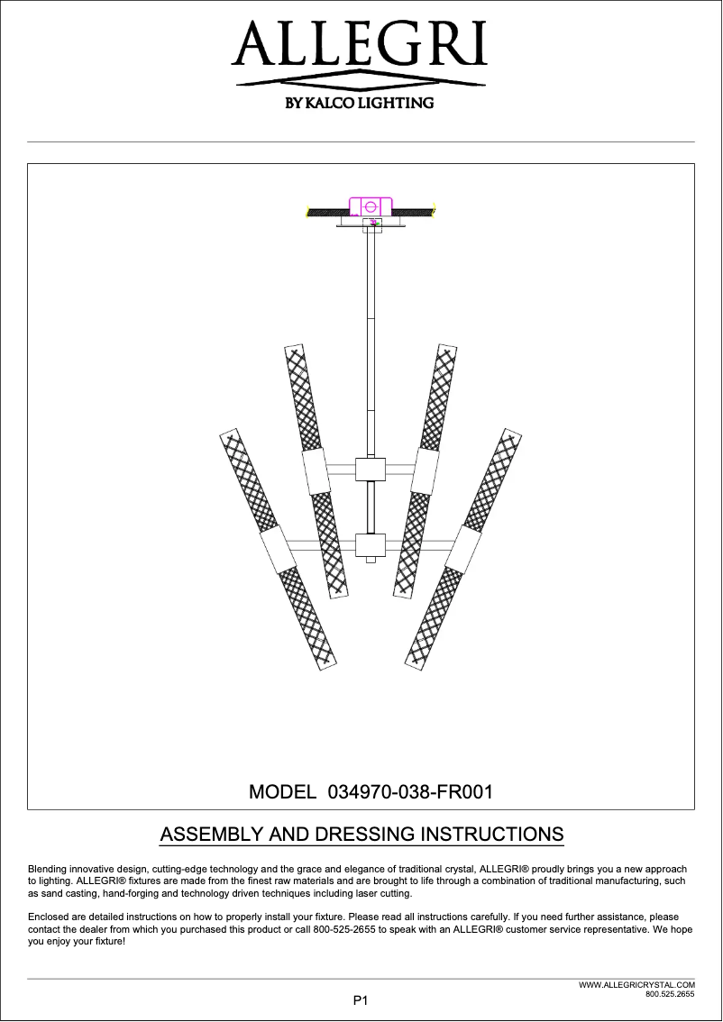 Page n°1 - Manuel utilisateur Allegri Apollo 034970-038-FR001