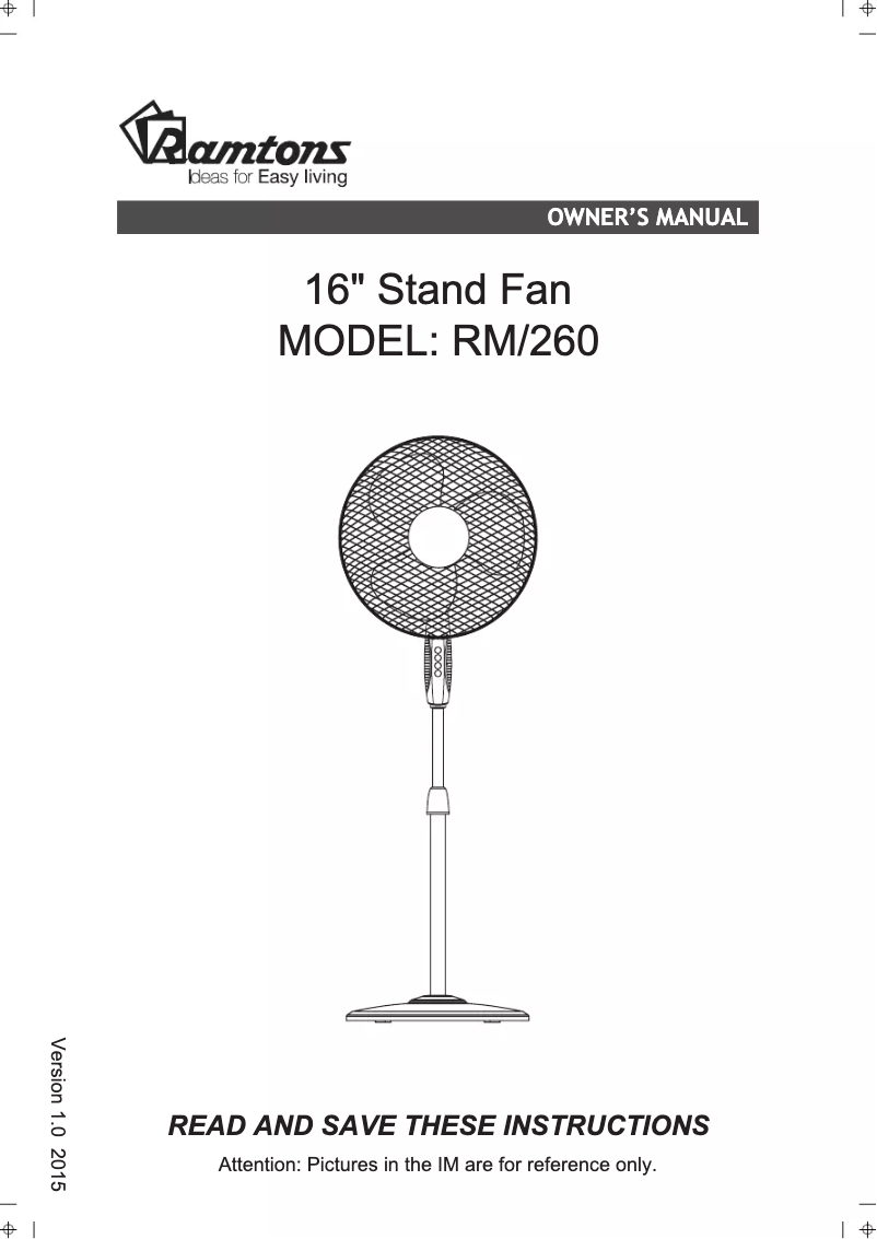 Page 1 de la notice Manuel utilisateur Ramtons RM/260