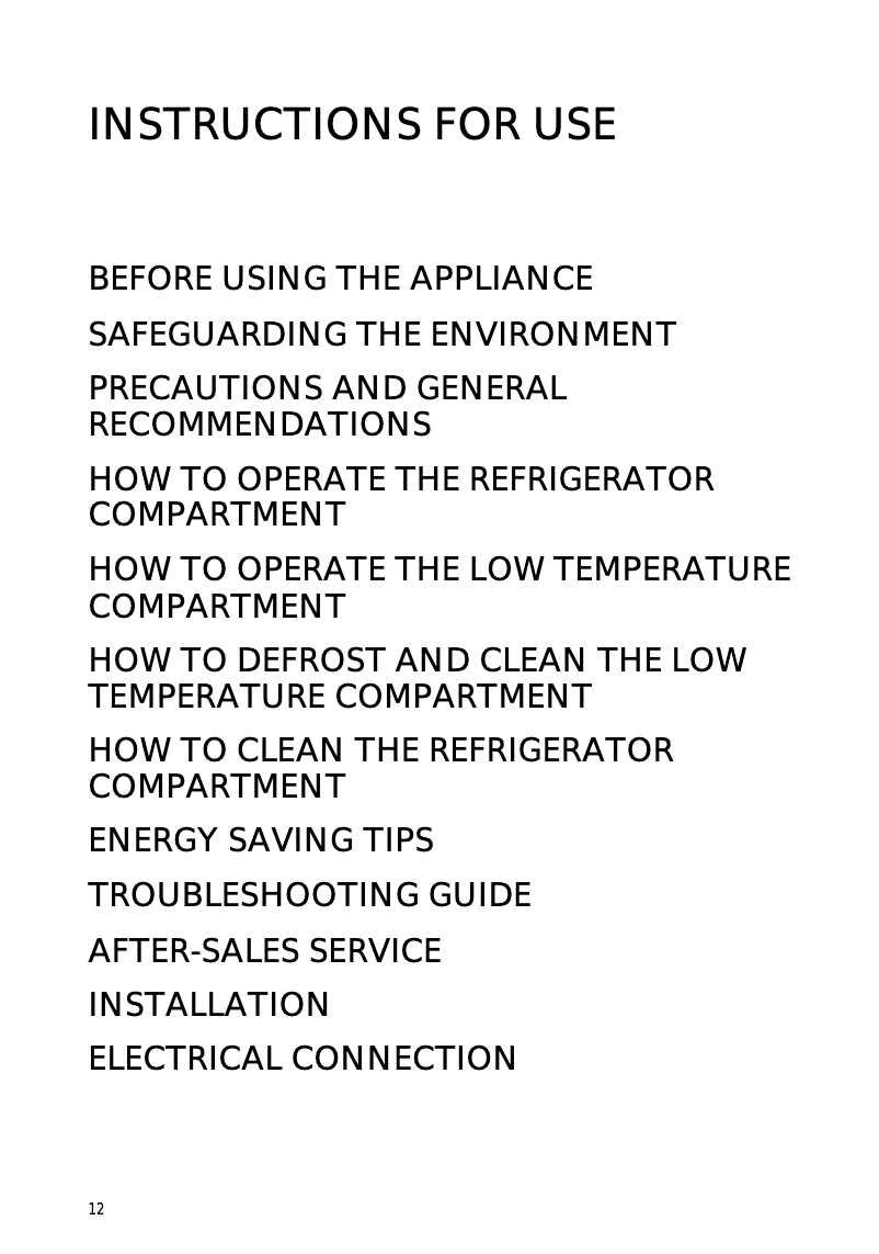 Page 1 de la notice Manuel utilisateur Smeg FR132A7