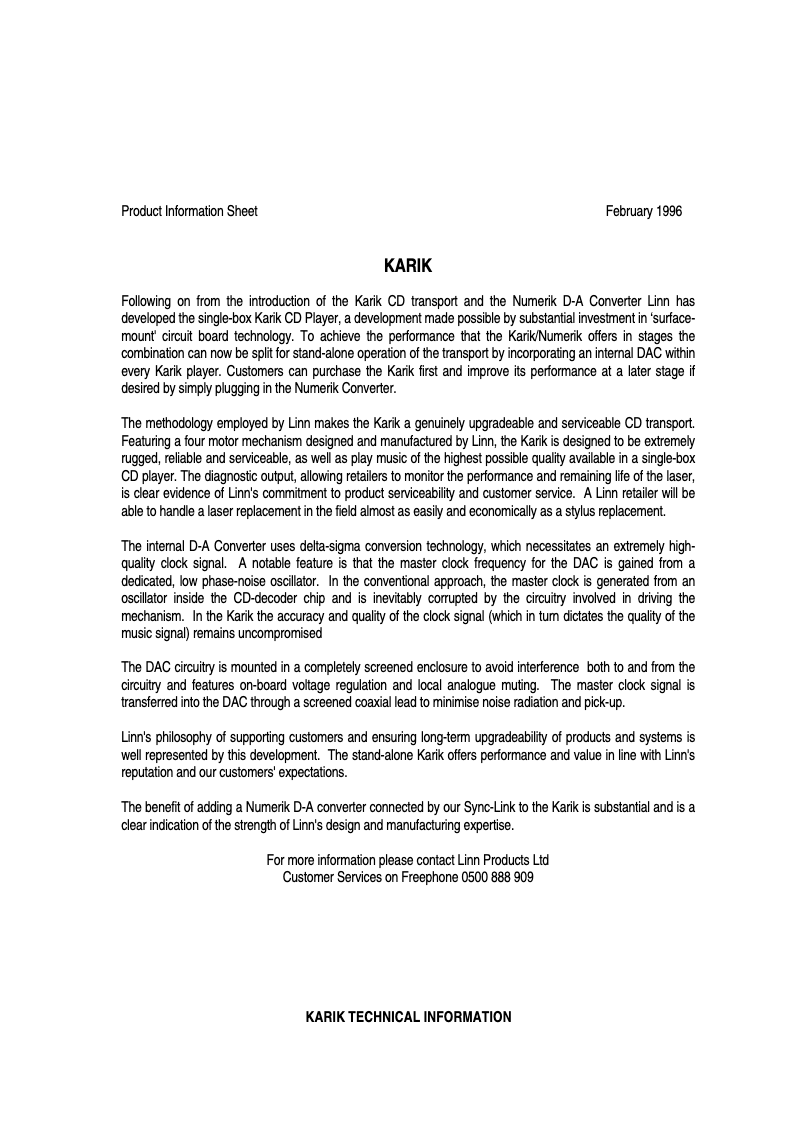 Image de la première page du manuel de l'appareil Karik