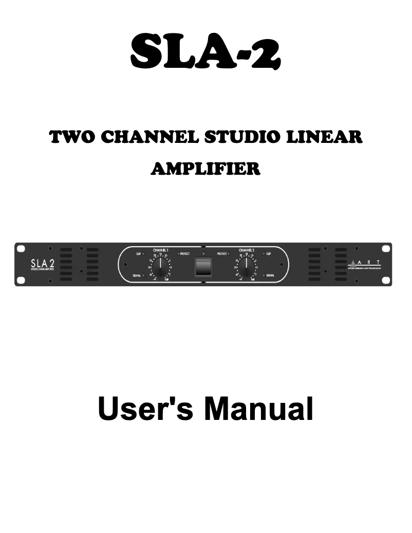 Image de la première page du manuel de l'appareil SLA-2