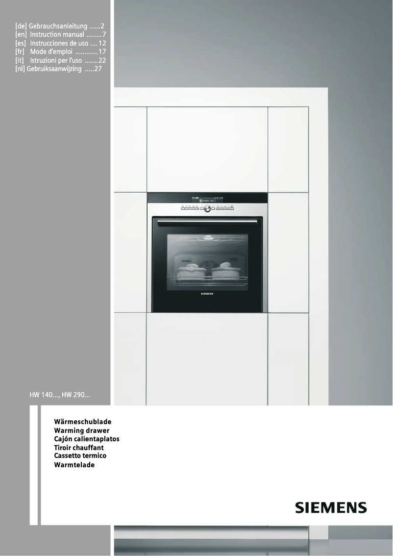 Page n°1 - Manuel utilisateur Siemens HW290582