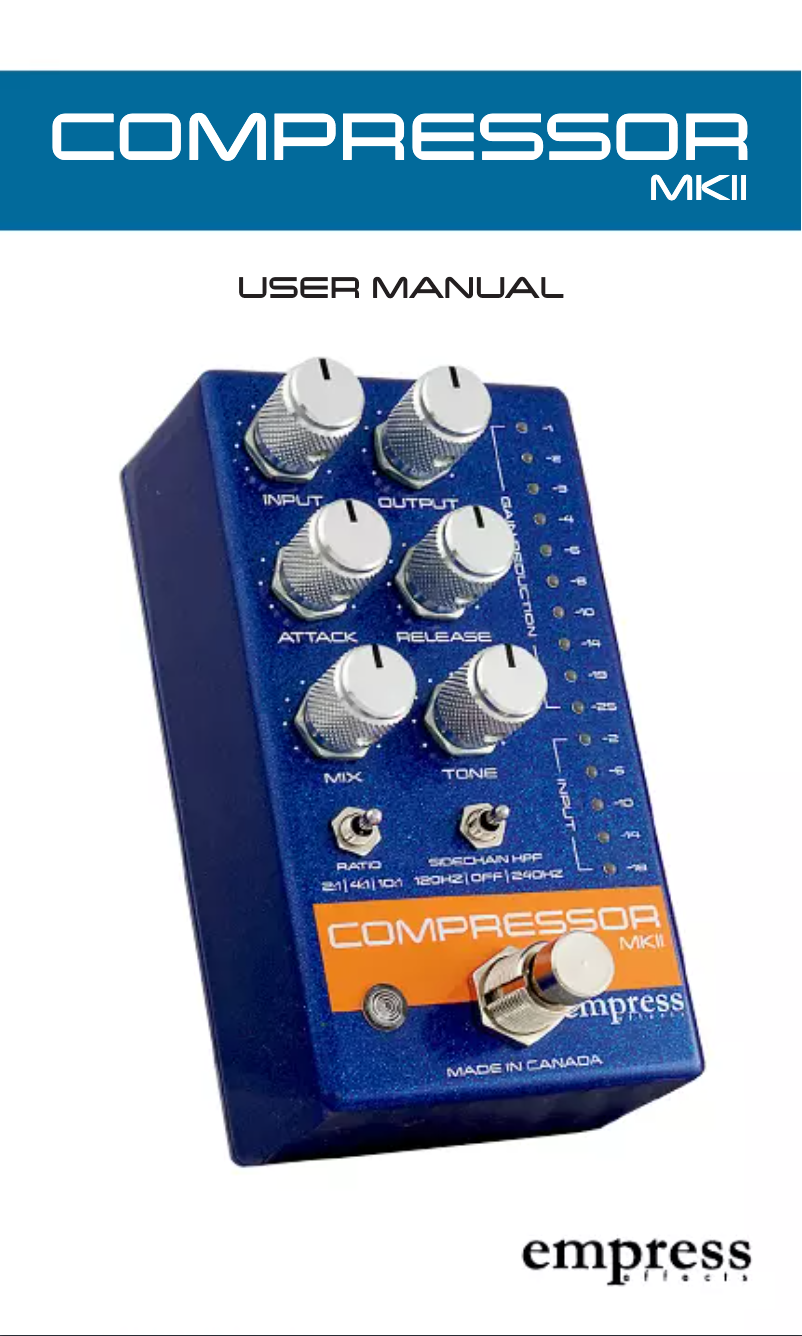 Page n°1 - Manuel utilisateur Empress Effects Compressor MKII