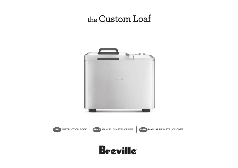 Página 1 del manual Manual de usuario Breville The Custom Loaf BBM800