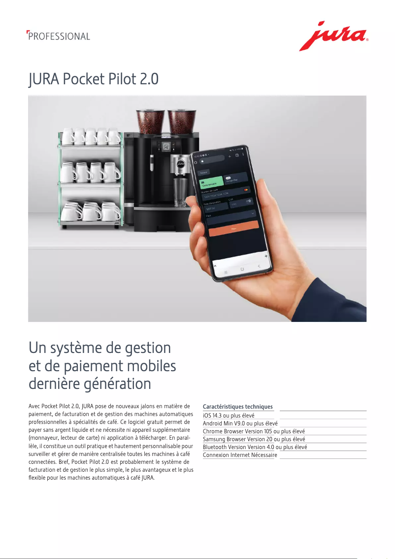 Página 1 del manual Ficha técnica Jura Pocket Pilot 2.0