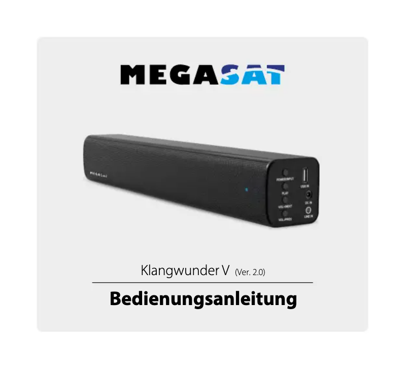 Page n°1 - Manuel utilisateur Megasat Klangwunder V