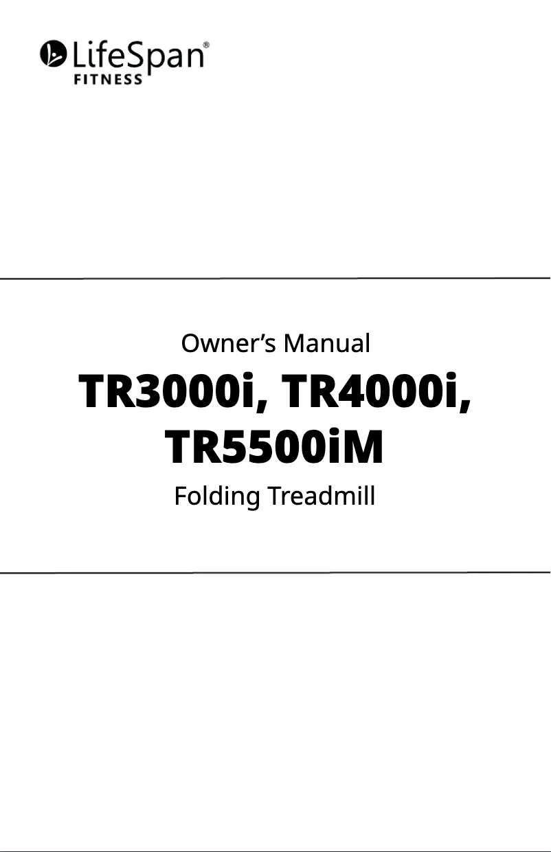 Page 1 de la notice Manuel utilisateur LifeSpan TR4000iT