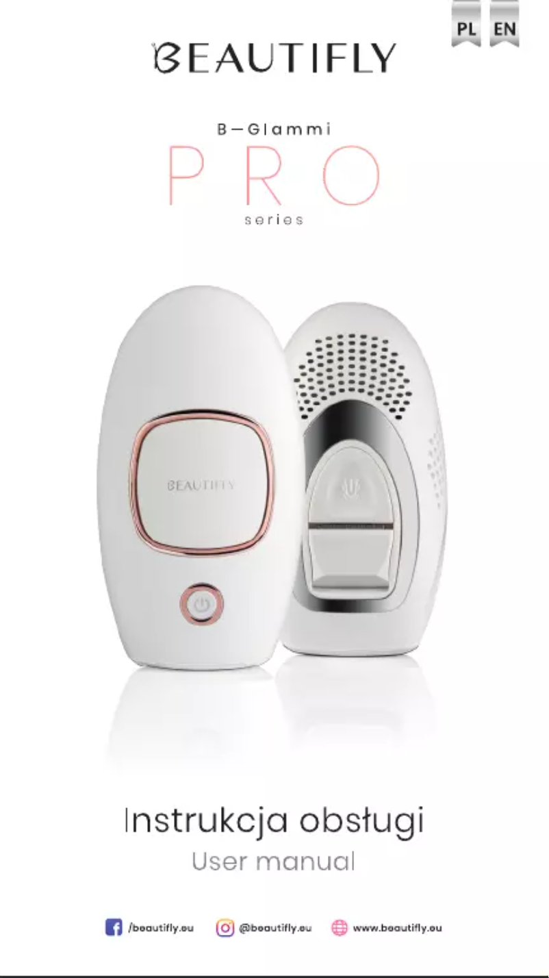 Page 1 de la notice Manuel utilisateur Beautifly B-Glammi Pro
