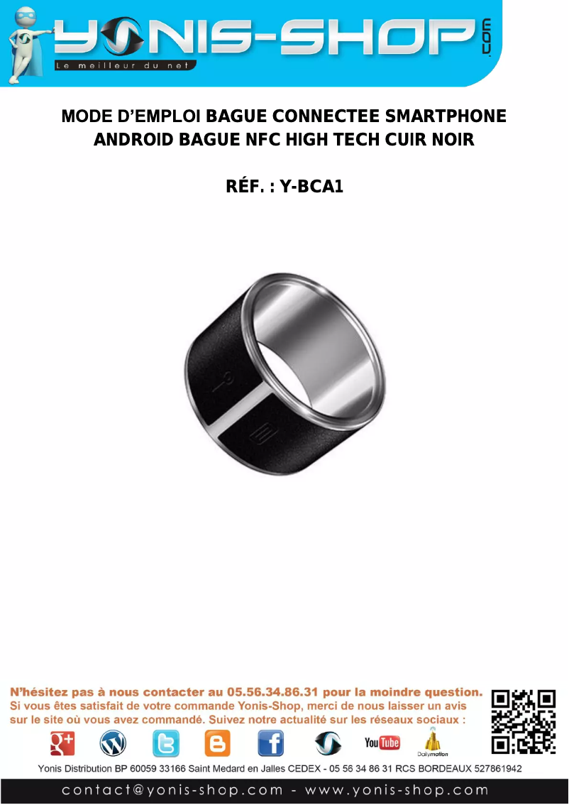 Image de la première page du manuel de l'appareil Y-BAC1