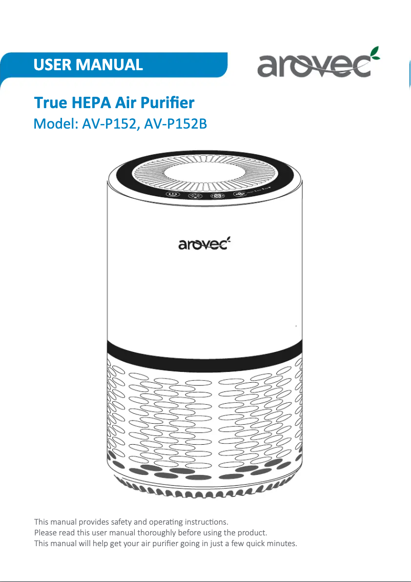 Image de la première page du manuel de l'appareil AV-P152