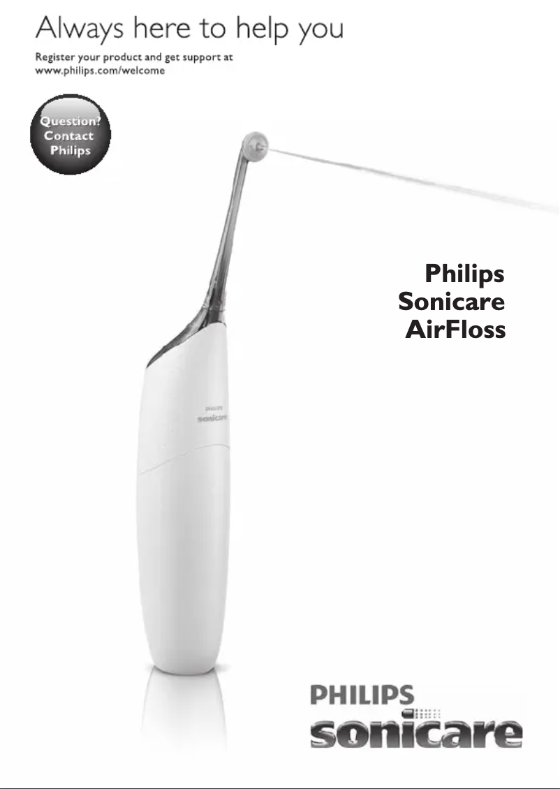 Image de la première page du manuel de l'appareil Sonicare AirFloss HX8233
