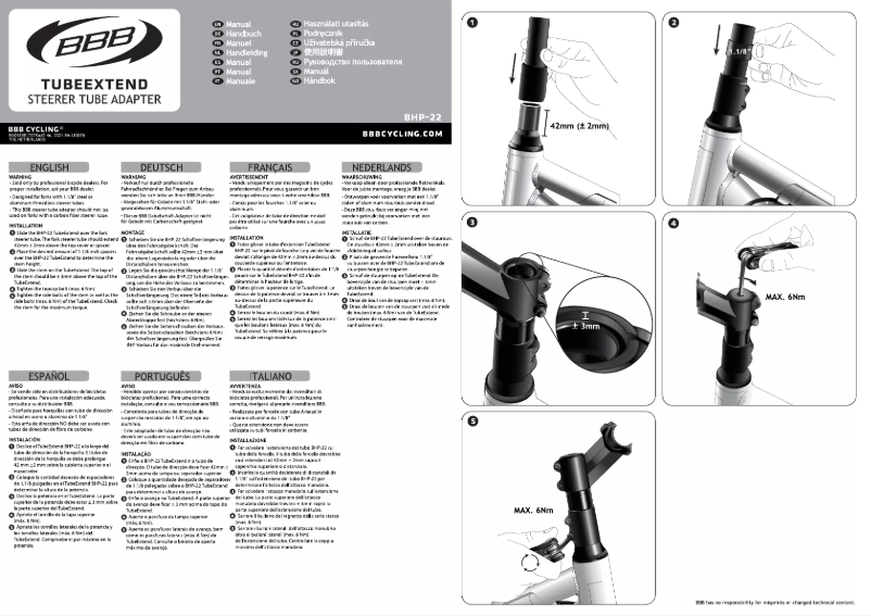 Page 1 de la notice Manuel utilisateur BBB BHP-22