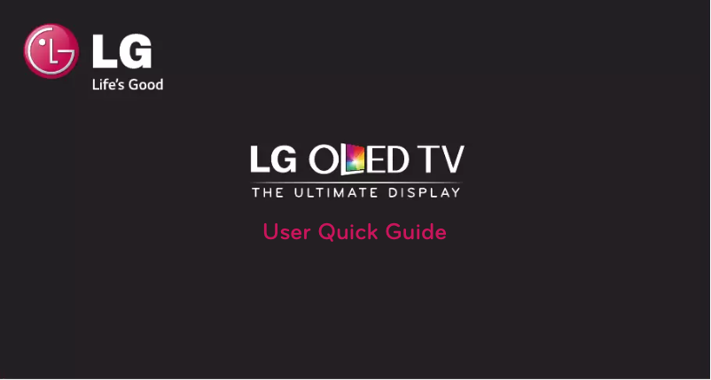 Página 1 del manual Guía de inicio rápido LG 55EA9800