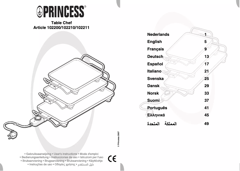Image de la première page du manuel de l'appareil Mini Table Chef 102210