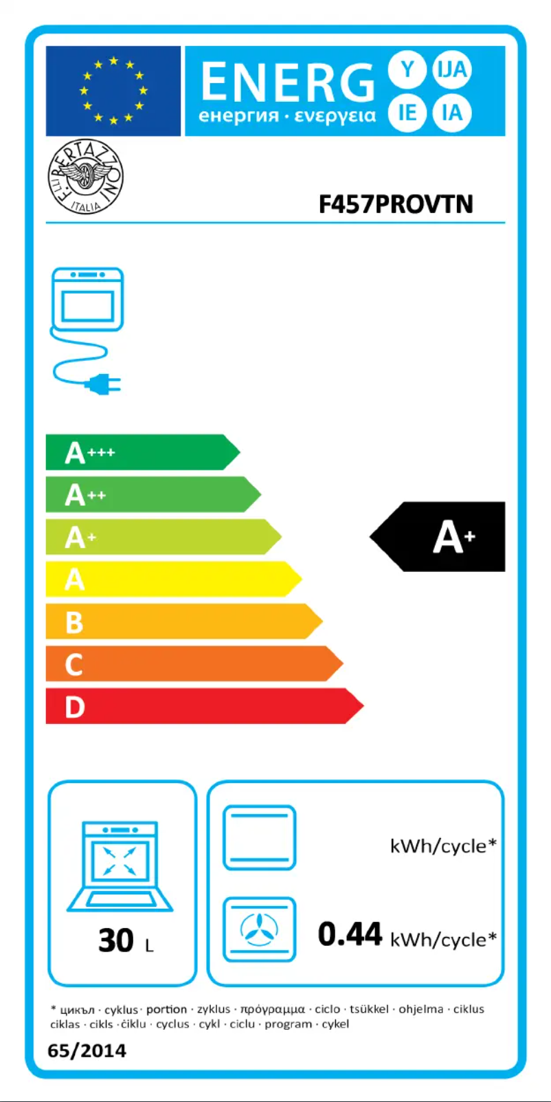 Image de la première page du manuel de l'appareil F457PROVTX
