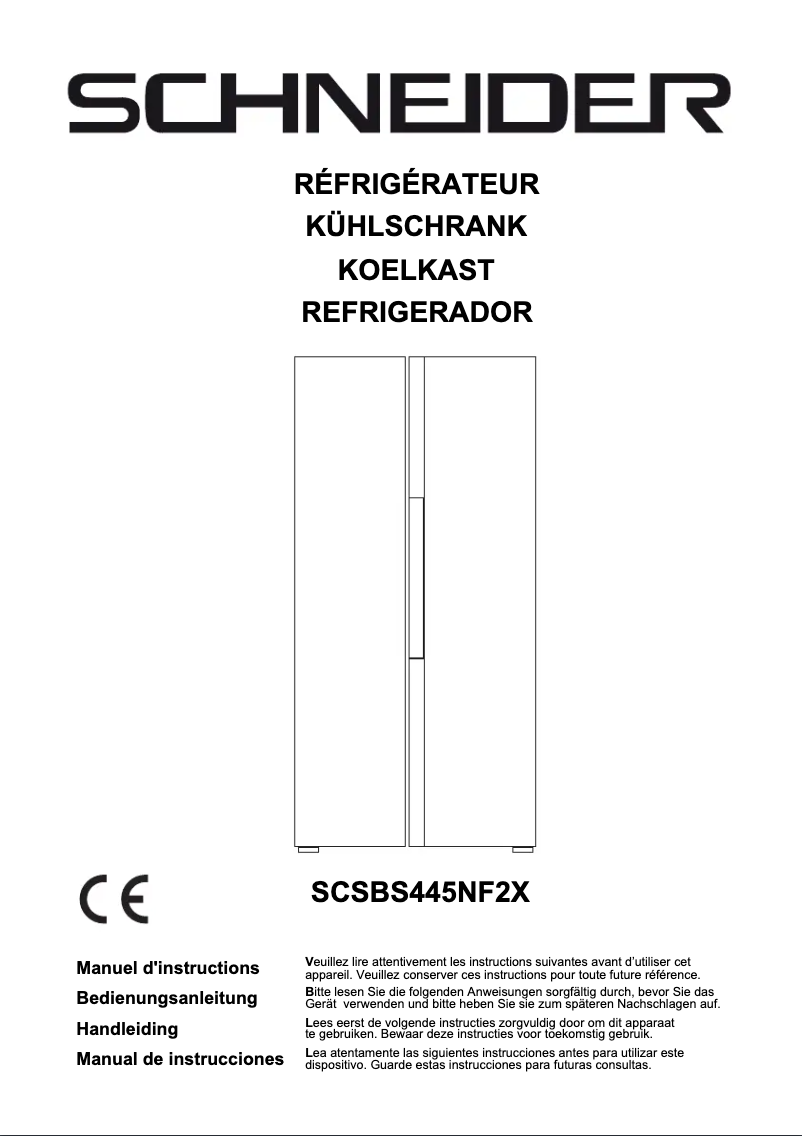 Page n°1 - Manuel utilisateur Schneider SCSBS445NF2X