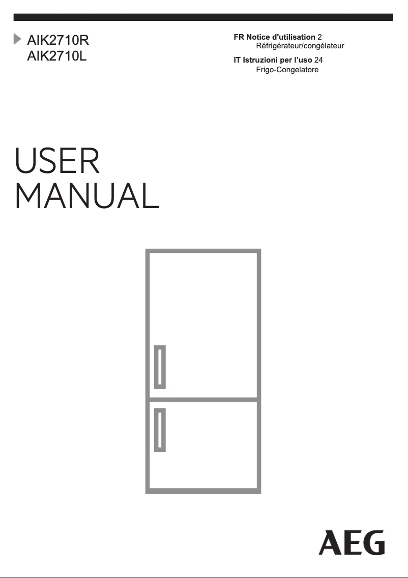 Page n°1 - Manuel utilisateur AEG AIK2710L