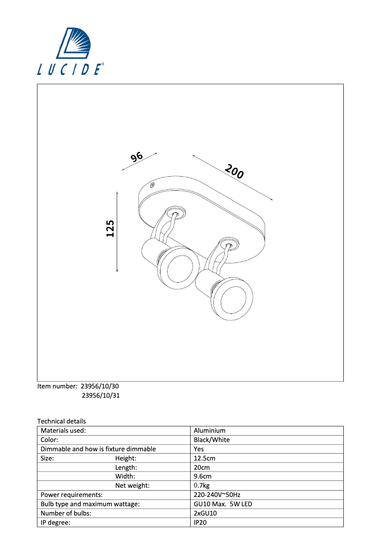 Image de la première page du manuel de l'appareil Xantra 23956/10/30