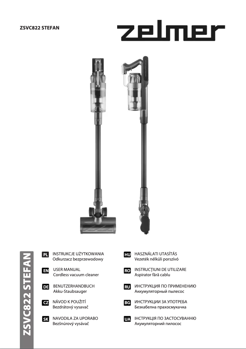 Page 1 de la notice Manuel utilisateur Zelmer Stefan ZSVC822