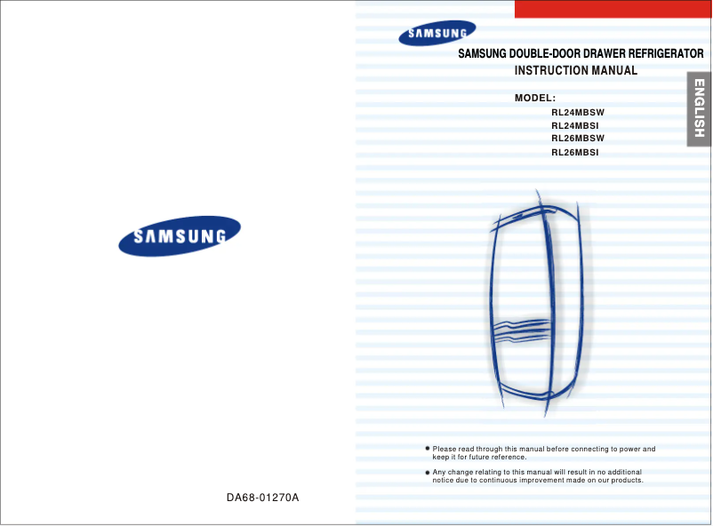 Page n°1 - Manuel utilisateur Samsung RL24MBSW