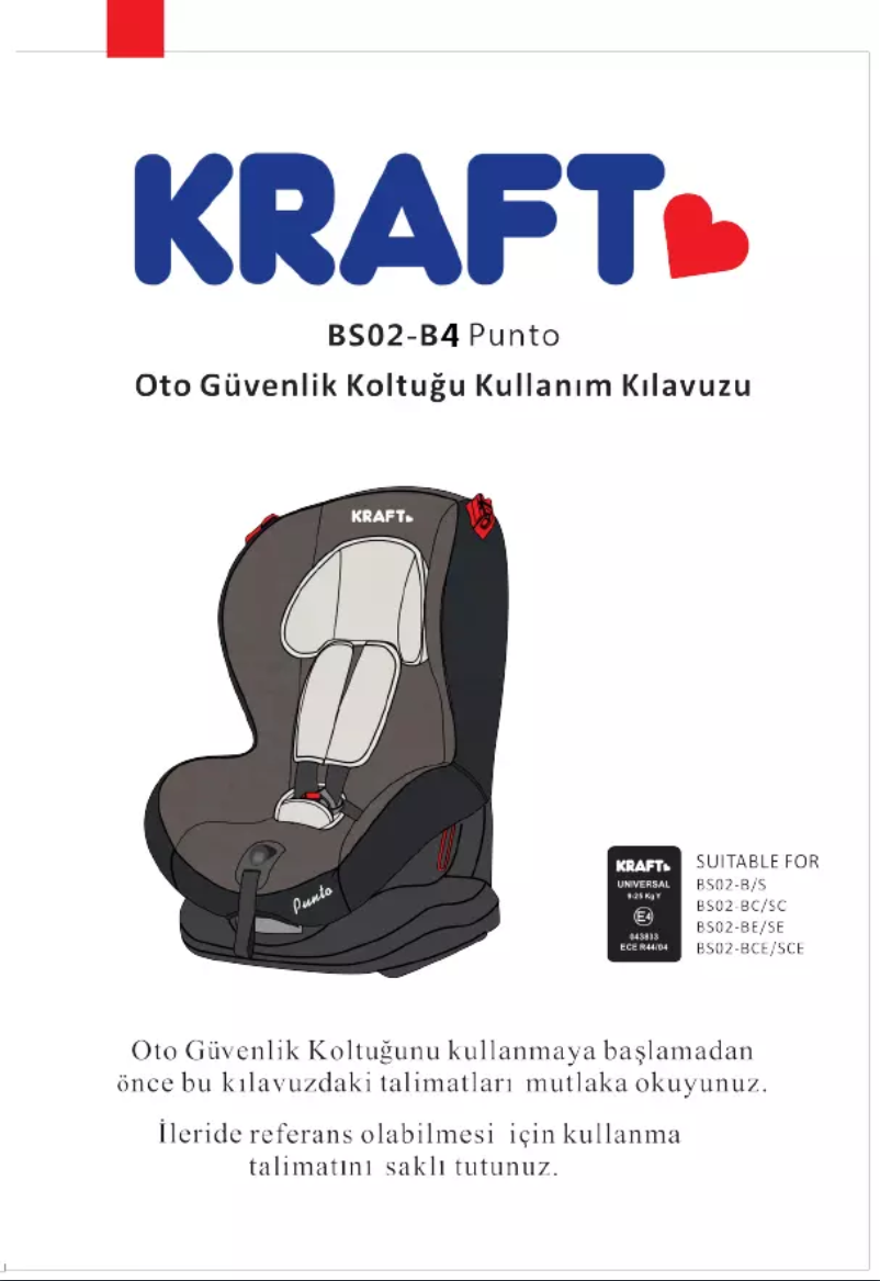 Page 1 de la notice Manuel utilisateur Kraft Punta BS02-B4