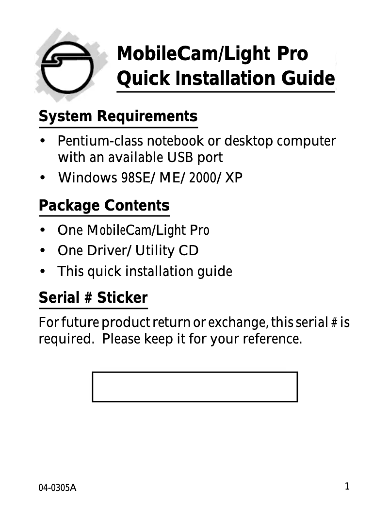 Page 1 de la notice Manuel utilisateur Siig CE-UMCP12-S3