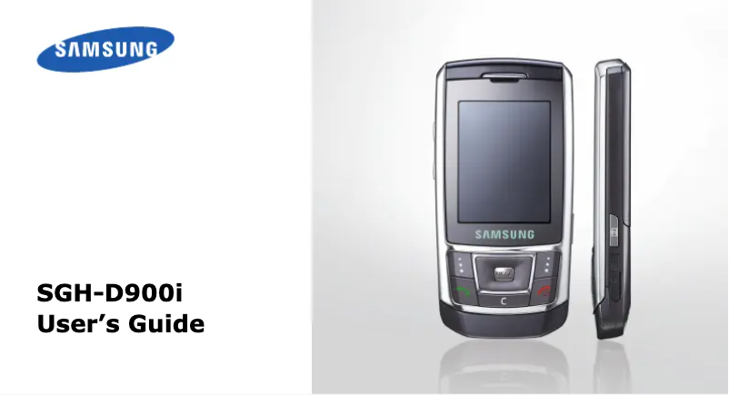 Page 1 de la notice Manuel utilisateur Samsung SGH-D900I